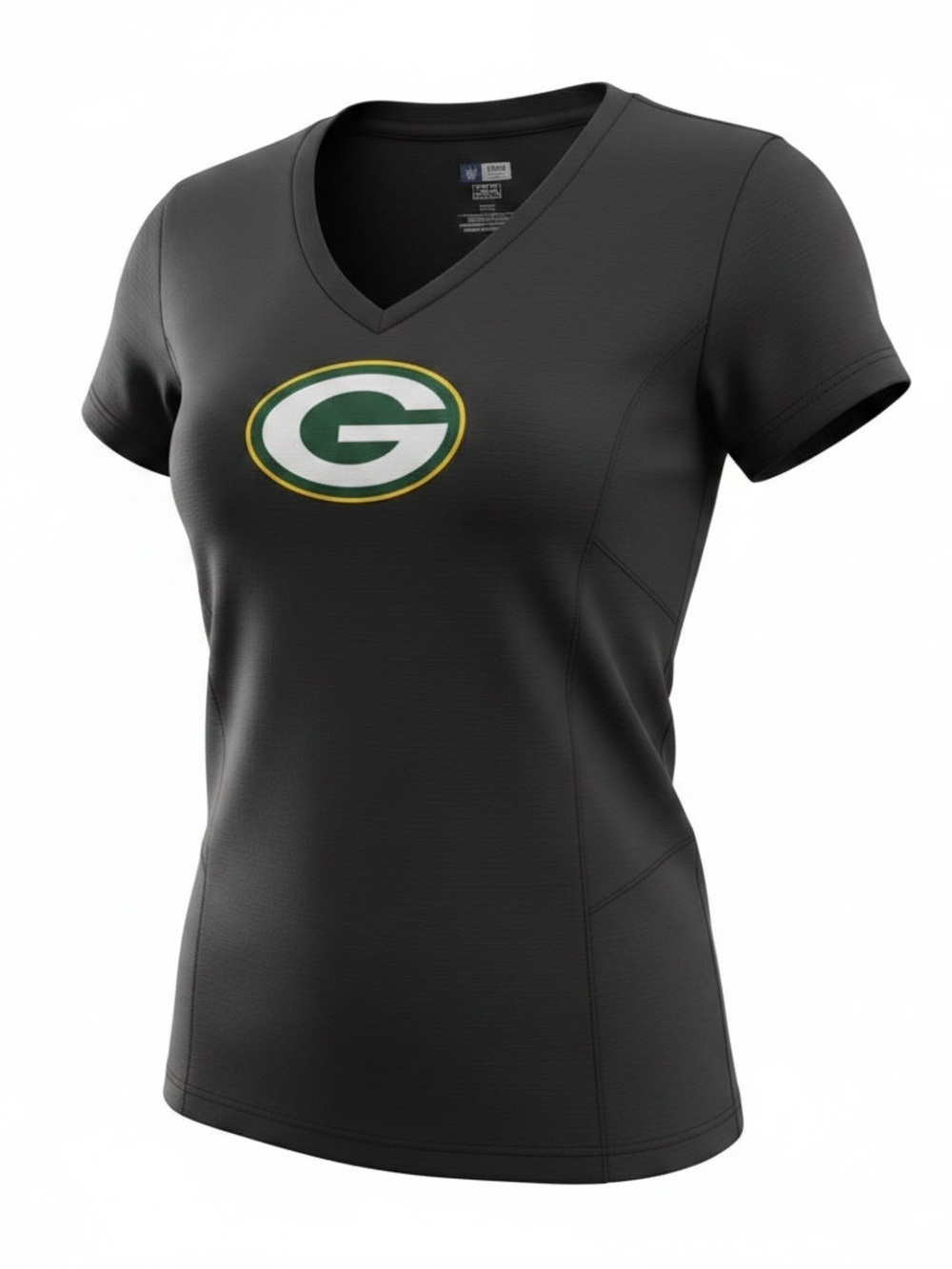 NFL Black V-Neck Tee with Team Logo